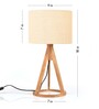 Jute White Trio Wooden Lamp