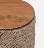 Jutsy Compact End Table with Natural Jute Mesh