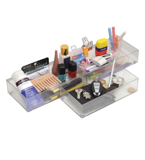 Buy Jvs Bricks Stackable Drawer Organisers Set Of 3 Online