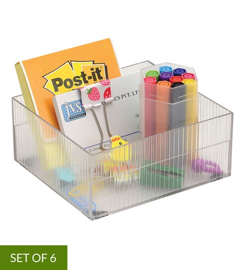 Buy Jvs Bricks Stackable Drawer Organisers Set Of 6 Online