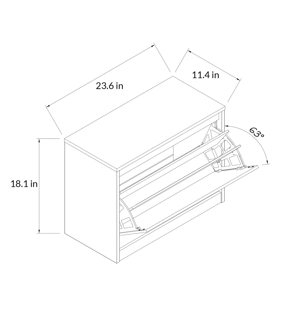 Buy Kairi Shoe Rack in Columbia Walnut Finish By Mintwud Online Tilt