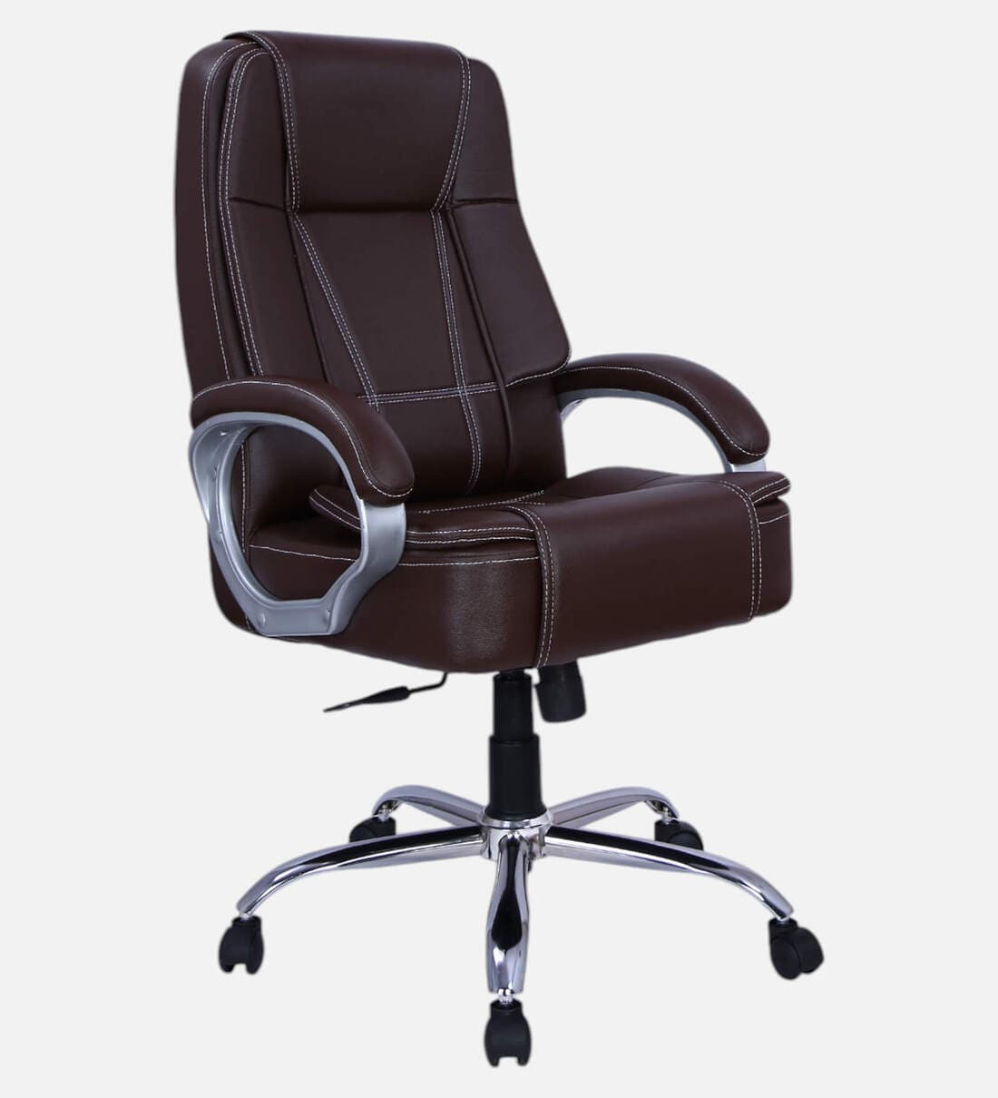 Buy Kairy High Back Leatherette Executive Chair in Brown Colour at