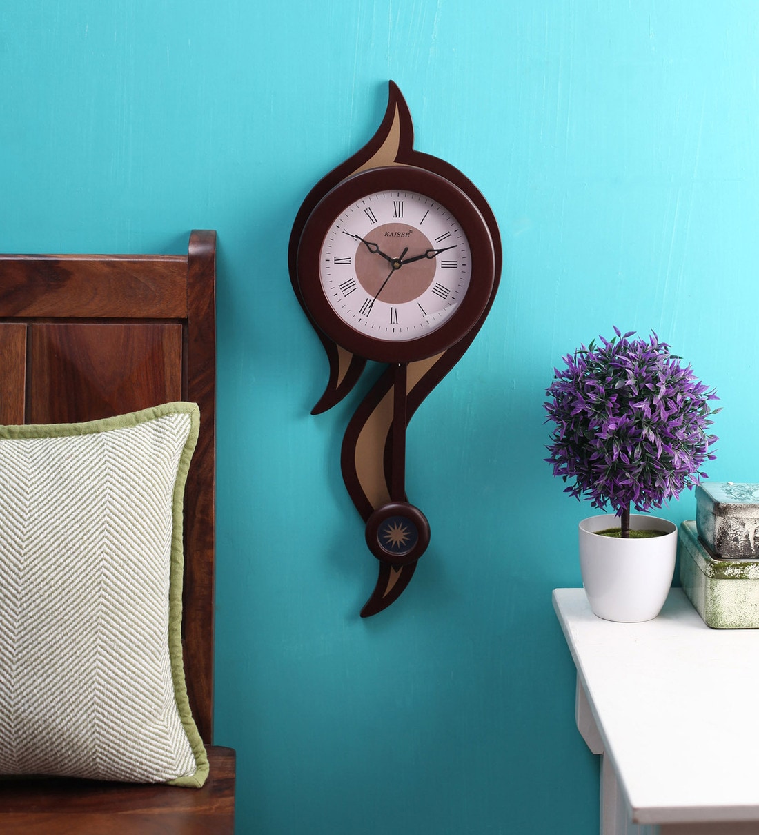 Buy Brown Solid Wood Edge Pendulum Clock at 11 OFF by Kaiser Pepperfry