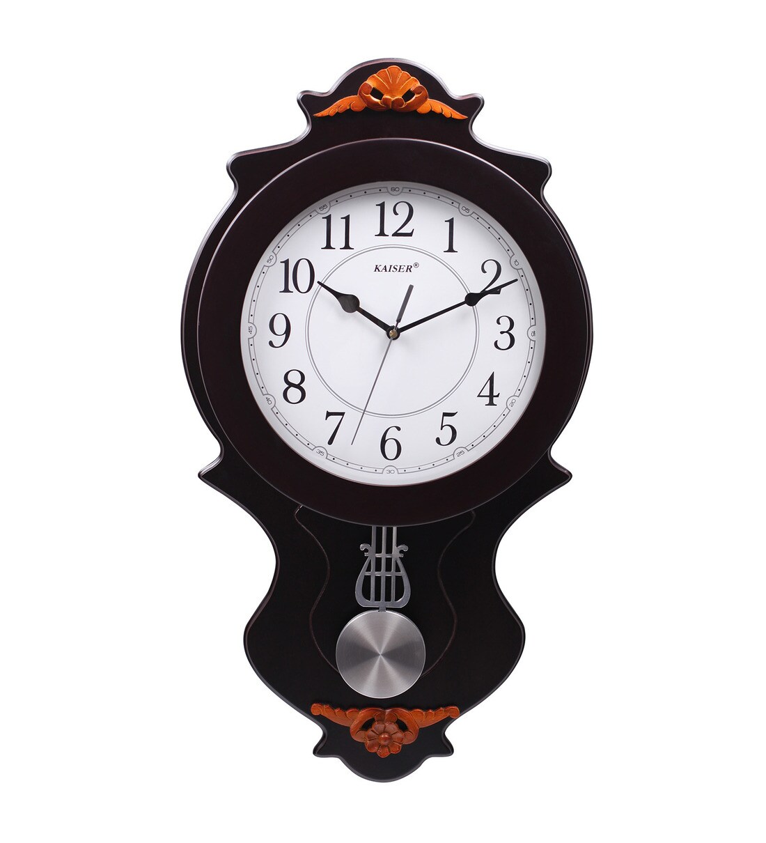 Buy Brown Solid Wood Analog Pendulum Clock by Kaiser Online Pendulum Clocks Clocks Home