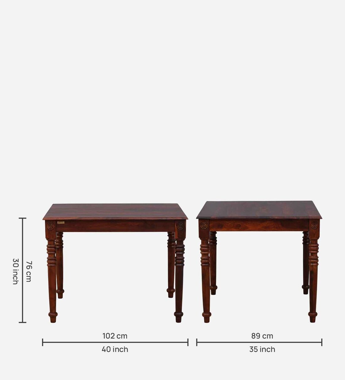 Buy Kamchini Sheesham Wood 4 Seater Dining Table In Honey Oak Finish