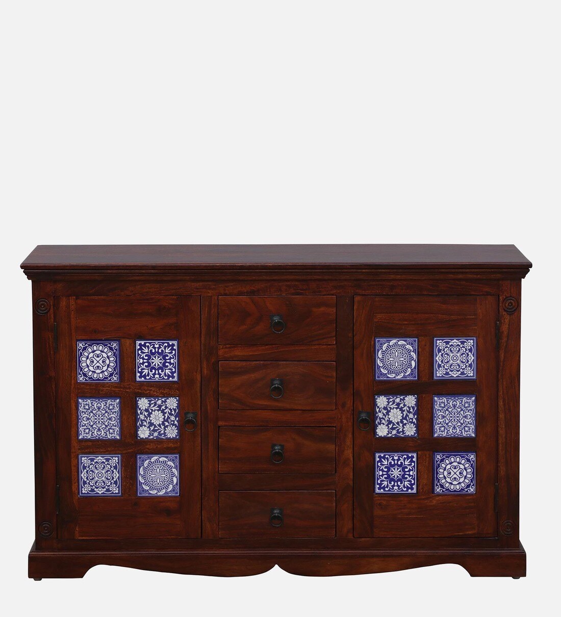 Buy Kamchini Sheesham Wood Sideboard In Honey Oak Finish By Mudramark