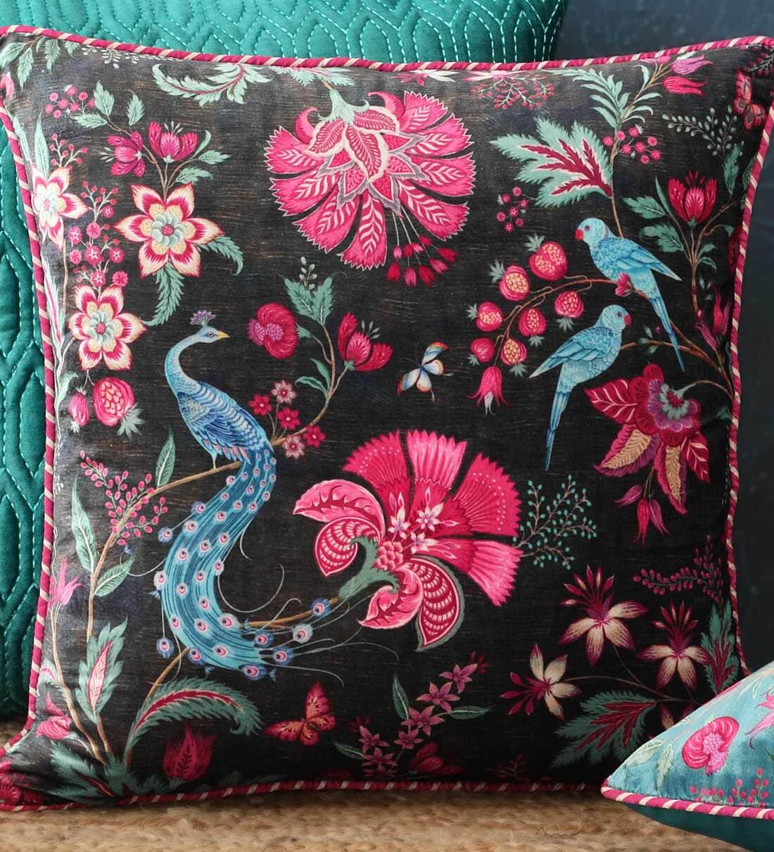 Purple - Khun Weave Cotton Cushion Cover (16 x 16 in)