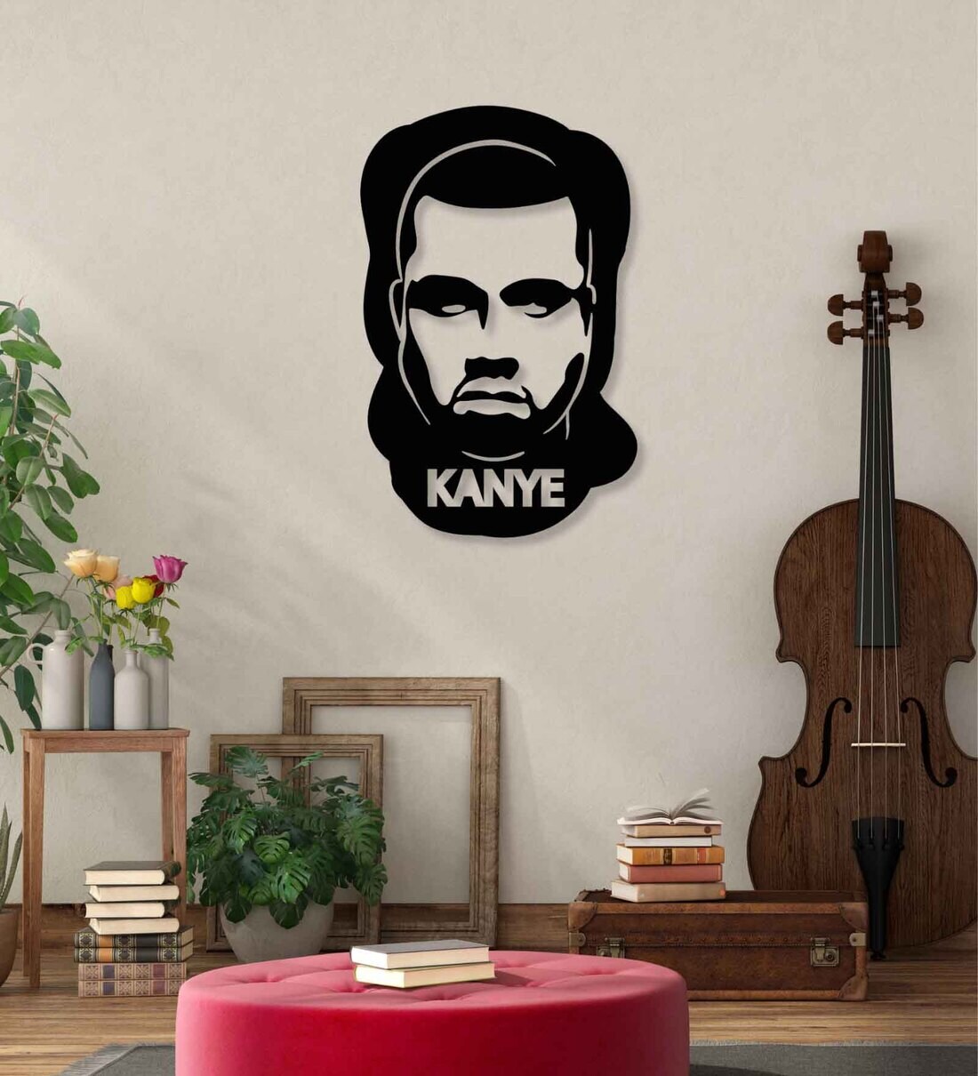Buy Kanye West Black Mild Steel Wall Art at 17 OFF by Elysian Dekor