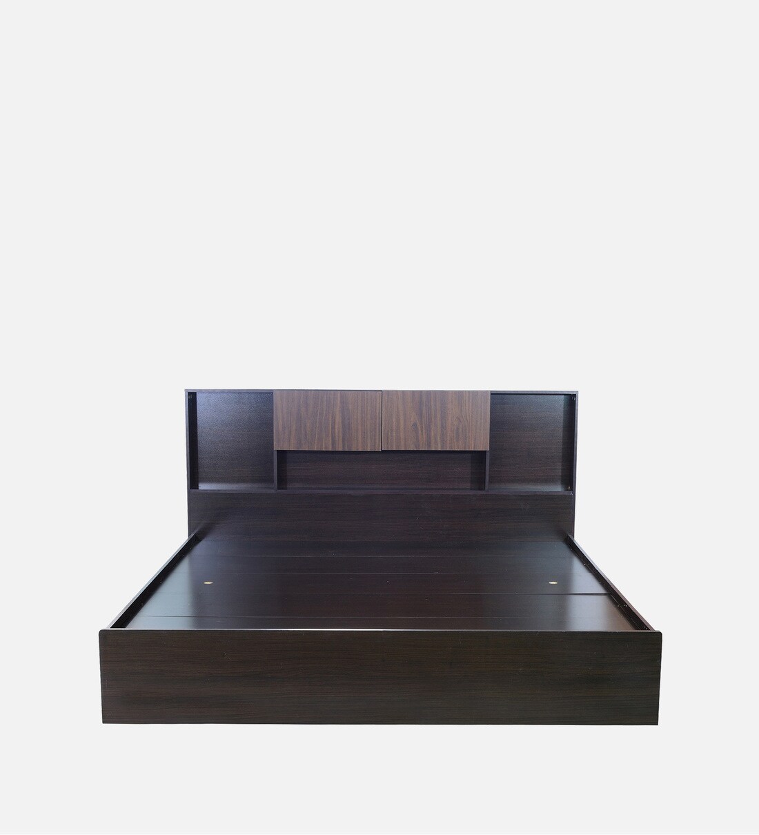 Buy Kaori King Size Bed With Storage In Wenge Finish By Mintwud Online