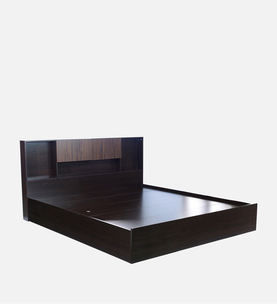 Buy Kaori King Size Bed With Storage In Wenge Finish By Mintwud Online