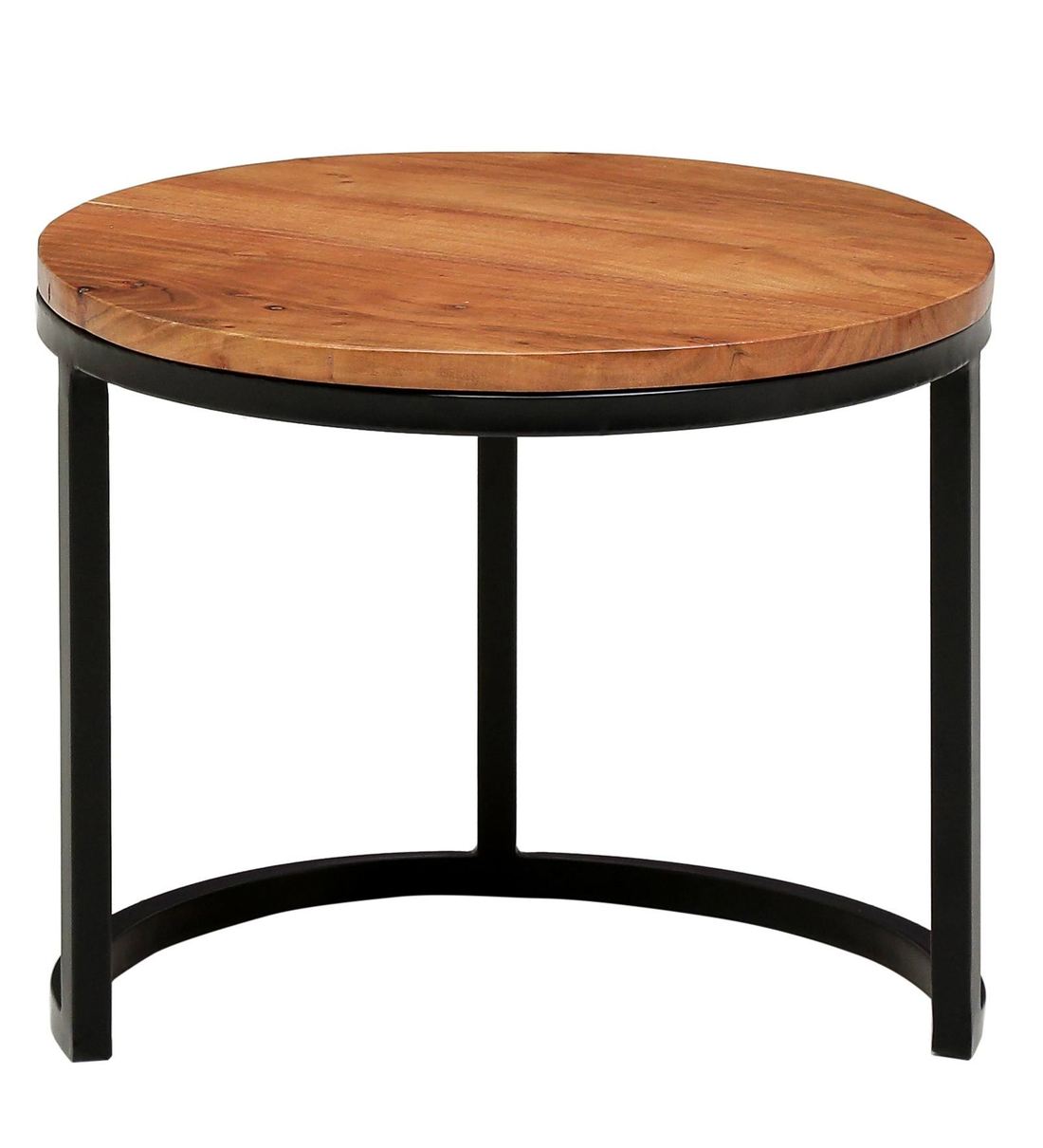 Buy Metalico Nesting Table (Set Of 2) In Natural Finish By Bohemiana