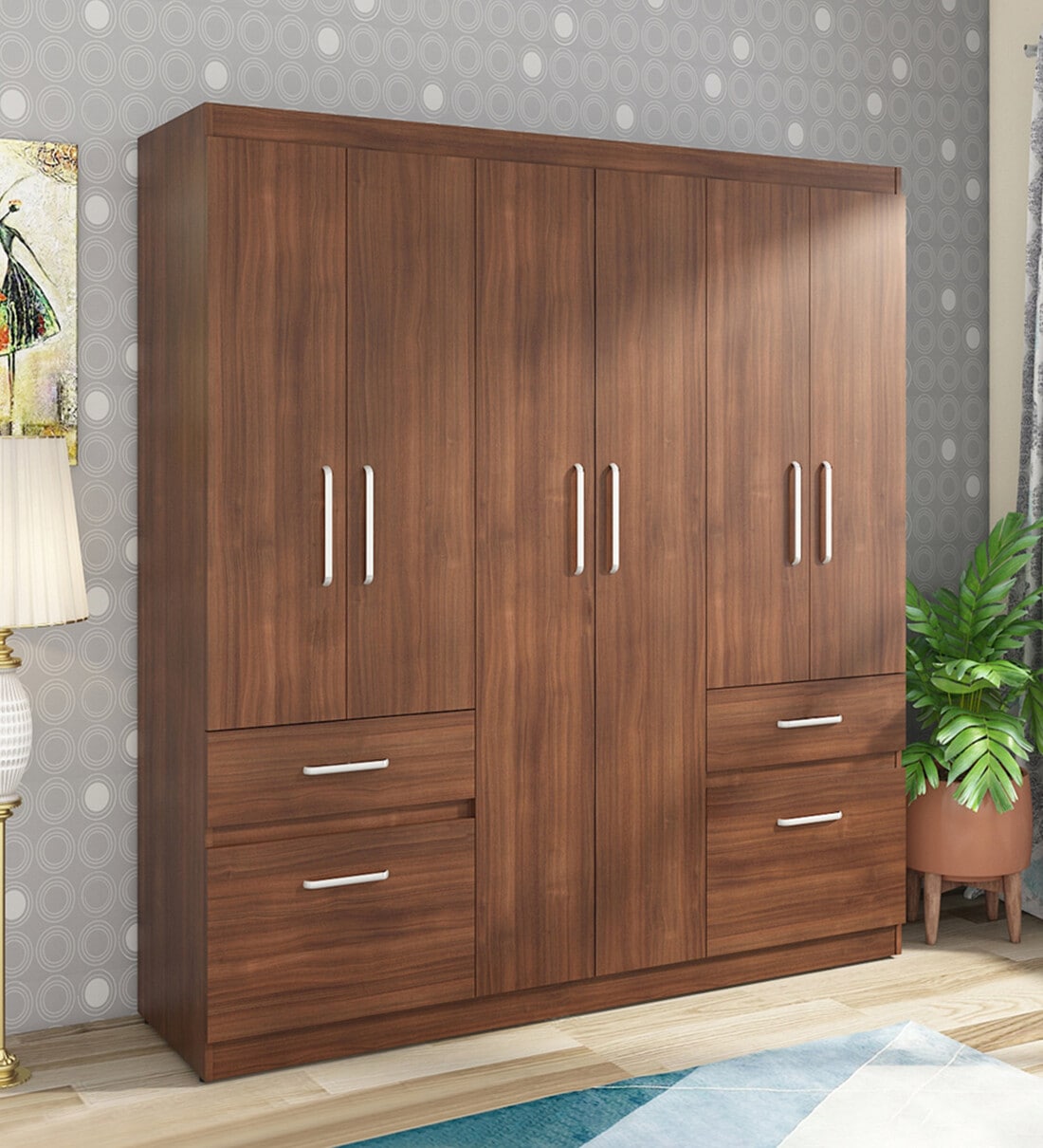 Pepperfry wardrobe store 6 door