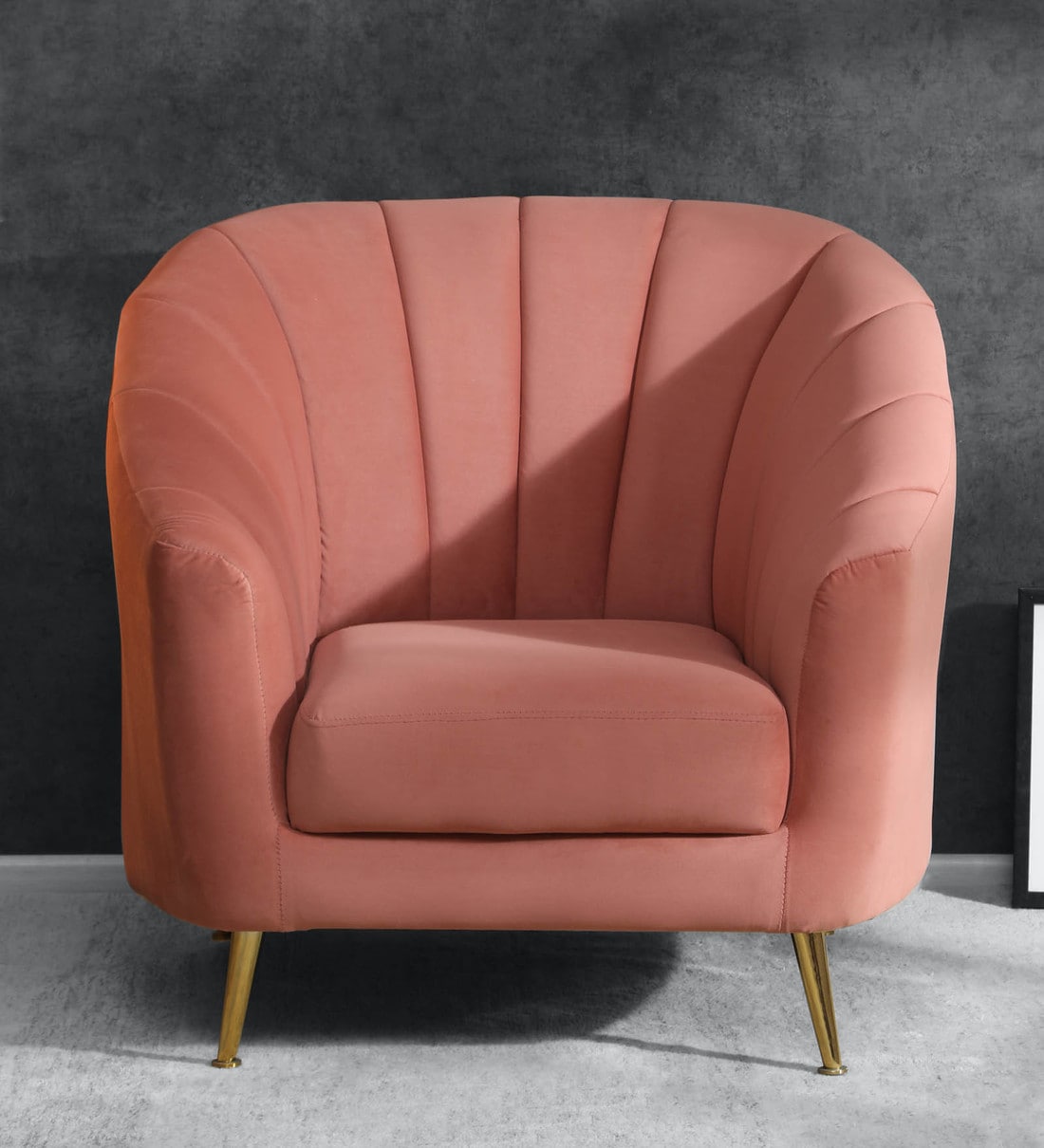 pink one seater sofa