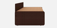 Kaiden Pull-Out Sofa Cum Bed in Textured Brown & Beige Finish