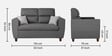 Kaira 2 Seater Sofa Grey Colour