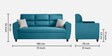 Kaira 3 Seater Sofa Blue Colour