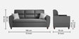 Kaira 3 Seater Sofa Grey Colour
