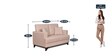 Kandy Fabric 2 Seater Sofa in Beige Colour