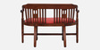 Aakruti Scratch Resistant Teak Wood 2 Seater Sofa In Red Colour