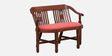 Aakruti Scratch Resistant Teak Wood 2 Seater Sofa In Red Colour