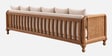 Kanso 3 Seater Sofa In Walnut Cane Finish