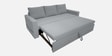Zenari Fabric 3 Seater Pull Out Sofa Cum Bed In Ash Grey Colour