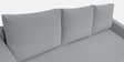 Zenari Fabric 3 Seater Pull Out Sofa Cum Bed In Ash Grey Colour
