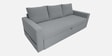 Zenari Fabric 3 Seater Pull Out Sofa Cum Bed In Ash Grey Colour