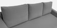 Kara Fabric 3 Seater Pull Out Sofa Cum Bed In Grey Colour