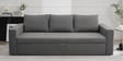 Kara Fabric 3 Seater Pull Out Sofa Cum Bed In Grey Colour