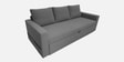 Kara Fabric 3 Seater Pull Out Sofa Cum Bed In Grey Colour