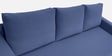 Zenari Fabric 3 Seater Pull Out Sofa Cum Bed In Navy Blue Colour