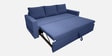 Zenari Fabric 3 Seater Pull Out Sofa Cum Bed In Navy Blue Colour