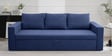 Zenari Fabric 3 Seater Pull Out Sofa Cum Bed In Navy Blue Colour