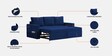 Kara Fabric 3 Seater Pull Out Sofa Cum Bed In Royal Blue Colour