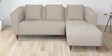 Nirvana Fabric Sectional Sofa ( 3+ Lounger) in Light Brown Colour in L Shaped