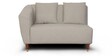 Nirvana Fabric Sectional Sofa ( 3+ Lounger) in Light Brown Colour in L Shaped
