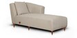 Nirvana Fabric Sectional Sofa ( 3+ Lounger) in Light Brown Colour in L Shaped