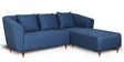Kate LHS 2 Seater Sofa with Lounger in Blue Colour