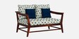 Kaveri 2 Seater Sofa In Natual & Blue Colour