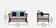 Kaveri 2 Seater Sofa In Natual & Blue Colour