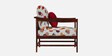 Kaveri 2 Seater Sofa In Natual & Orange Colour