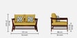 Kaveri 2 Seater Sofa In Natual & Yellow Colour