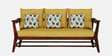Kaveri 3 Seater Sofa In Natual & Yellow Colour