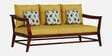 Kaveri 3 Seater Sofa In Natual & Yellow Colour