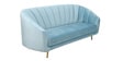 Kaylee Velvet 3 Seater Sofa In Sky Blue Colour