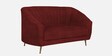 Kaylee Chenille Fabric 2 Seater Sofa In Garnet Red Colour