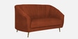 Kaylee Chenille Fabric 2 Seater Sofa In Orange Colour