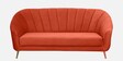 Kaylee Velvet 3 Seater Sofa In Rust Colour