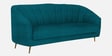 Kaylee Chenille Fabric 3 Seater Sofa In Teal Colour